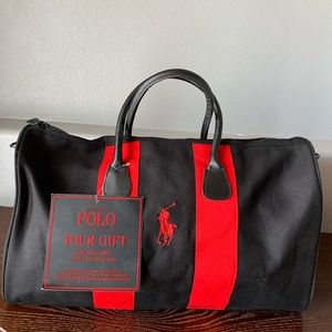Polo Black and Red Duffle Bag ( without strap)